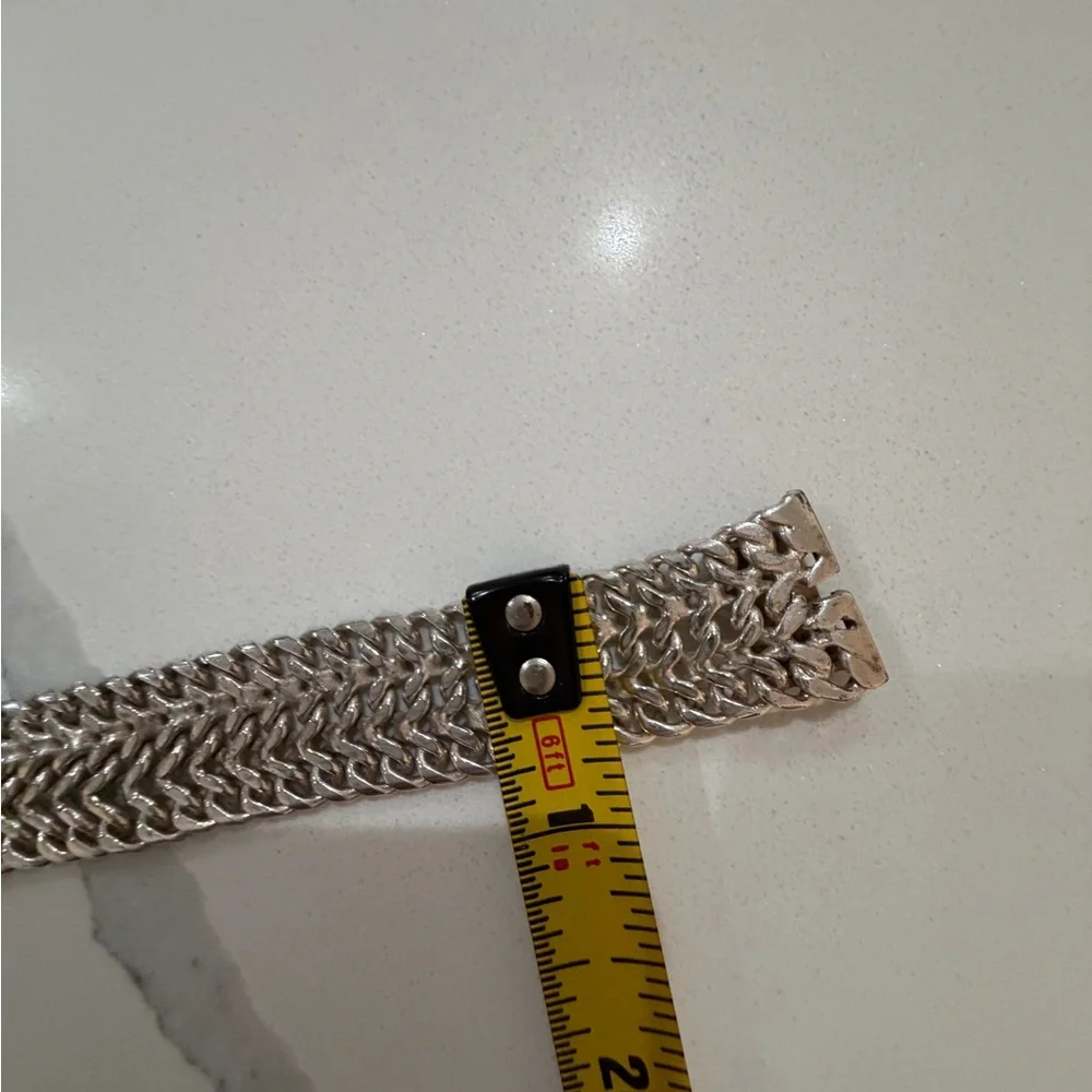 Taxco 925 IC-25 Stunning Silver Braided Chain Collar Necklace - Women’s Jewelry - Picture 3 of 4